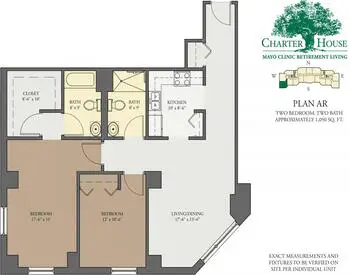 Floorplan of Charter House Mayo Clinic Retirement Living, Assisted Living, Nursing Home, Independent Living, CCRC, Rochester, MN 8