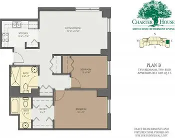 Floorplan of Charter House Mayo Clinic Retirement Living, Assisted Living, Nursing Home, Independent Living, CCRC, Rochester, MN 10