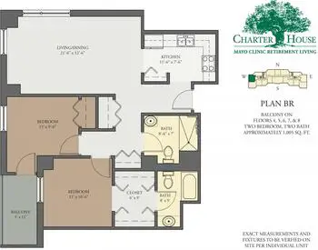 Floorplan of Charter House Mayo Clinic Retirement Living, Assisted Living, Nursing Home, Independent Living, CCRC, Rochester, MN 11