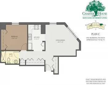Floorplan of Charter House Mayo Clinic Retirement Living, Assisted Living, Nursing Home, Independent Living, CCRC, Rochester, MN 13