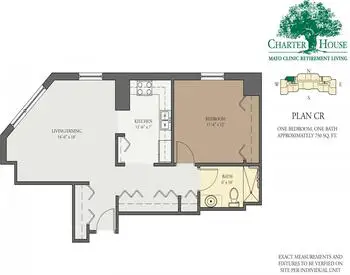Floorplan of Charter House Mayo Clinic Retirement Living, Assisted Living, Nursing Home, Independent Living, CCRC, Rochester, MN 14