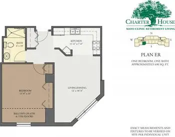 Floorplan of Charter House Mayo Clinic Retirement Living, Assisted Living, Nursing Home, Independent Living, CCRC, Rochester, MN 19