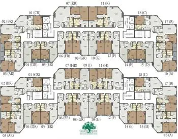 Campus Map of Charter House Mayo Clinic Retirement Living, Assisted Living, Nursing Home, Independent Living, CCRC, Rochester, MN 1