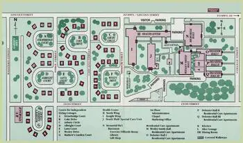Campus Map of The Ozarks Methodist Manor, Assisted Living, Nursing Home, Independent Living, CCRC, Marionville, MO 1