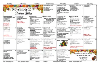 Activity Calendar of The Sarah Community, Assisted Living, Nursing Home, Independent Living, CCRC, Bridgeton, MO 2