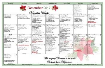 Activity Calendar of The Sarah Community, Assisted Living, Nursing Home, Independent Living, CCRC, Bridgeton, MO 6