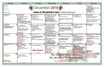 Activity Calendar of The Sarah Community, Assisted Living, Nursing Home, Independent Living, CCRC, Bridgeton, MO 10