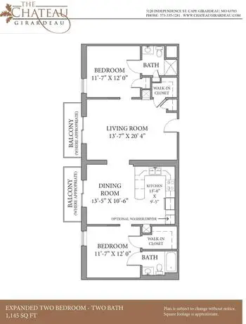 Floorplan of Chateau Girardeau, Assisted Living, Nursing Home, Independent Living, CCRC, Cape Girardeau, MO 2