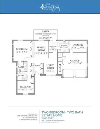 Floorplan of Chateau Girardeau, Assisted Living, Nursing Home, Independent Living, CCRC, Cape Girardeau, MO 17