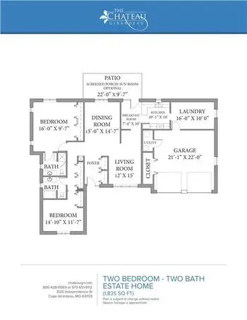 Floorplan of Chateau Girardeau, Assisted Living, Nursing Home, Independent Living, CCRC, Cape Girardeau, MO 18