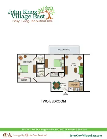 Floorplan of John Knox Village East, Assisted Living, Nursing Home, Independent Living, CCRC, Higginsville, MO 4