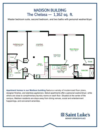 Floorplan of Bishop Spencer Place, Assisted Living, Nursing Home, Independent Living, CCRC, Kansas City, MO 2