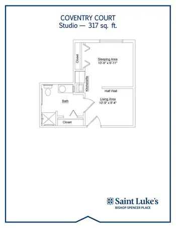 Floorplan of Bishop Spencer Place, Assisted Living, Nursing Home, Independent Living, CCRC, Kansas City, MO 4