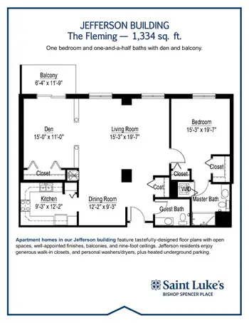 Floorplan of Bishop Spencer Place, Assisted Living, Nursing Home, Independent Living, CCRC, Kansas City, MO 6