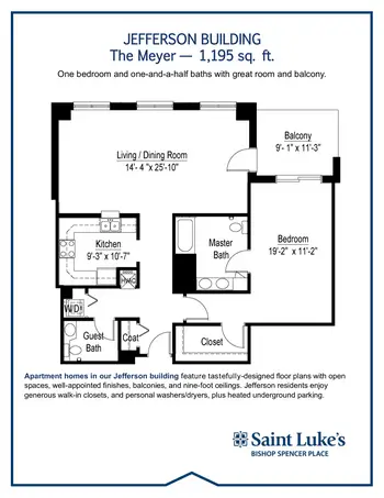 Floorplan of Bishop Spencer Place, Assisted Living, Nursing Home, Independent Living, CCRC, Kansas City, MO 9