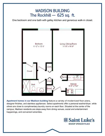 Floorplan of Bishop Spencer Place, Assisted Living, Nursing Home, Independent Living, CCRC, Kansas City, MO 13