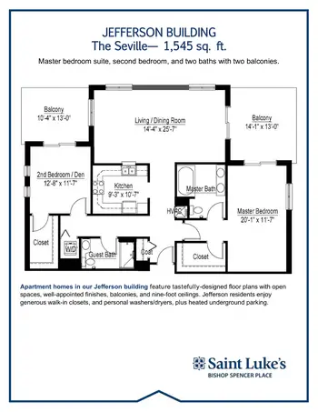 Floorplan of Bishop Spencer Place, Assisted Living, Nursing Home, Independent Living, CCRC, Kansas City, MO 15