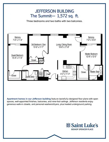 Floorplan of Bishop Spencer Place, Assisted Living, Nursing Home, Independent Living, CCRC, Kansas City, MO 16