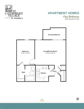 Floorplan of St. Catherine Village, Assisted Living, Nursing Home, Independent Living, CCRC, Madison, MS 2
