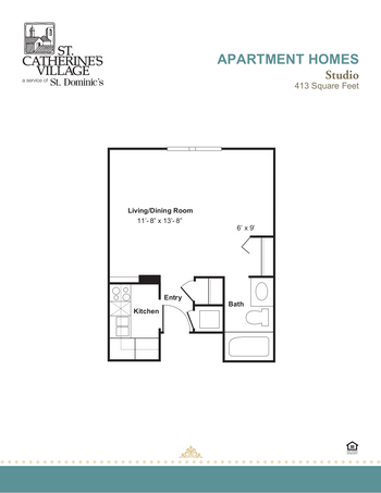 Floorplan of St. Catherine Village, Assisted Living, Nursing Home, Independent Living, CCRC, Madison, MS 7