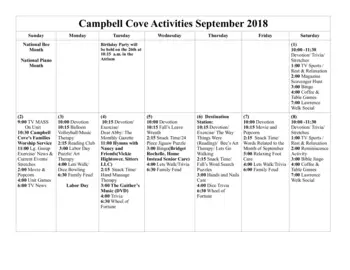 Activity Calendar of St. Catherine Village, Assisted Living, Nursing Home, Independent Living, CCRC, Madison, MS 2