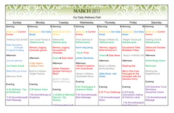 Activity Calendar of Immanuel Lutheran Communities, Assisted Living, Nursing Home, Independent Living, CCRC, Kalispell, MT 5