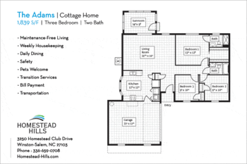 Floorplan of Homestead Hills, Assisted Living, Nursing Home, Independent Living, CCRC, Winston Salem, NC 1