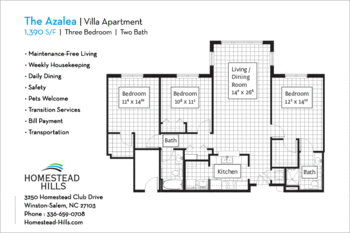 Floorplan of Homestead Hills, Assisted Living, Nursing Home, Independent Living, CCRC, Winston Salem, NC 8