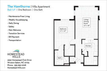 Floorplan of Homestead Hills, Assisted Living, Nursing Home, Independent Living, CCRC, Winston Salem, NC 11