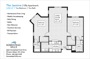Floorplan of Homestead Hills, Assisted Living, Nursing Home, Independent Living, CCRC, Winston Salem, NC 12