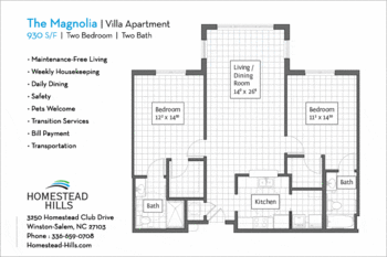 Floorplan of Homestead Hills, Assisted Living, Nursing Home, Independent Living, CCRC, Winston Salem, NC 13