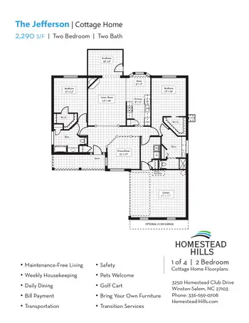Floorplan of Homestead Hills, Assisted Living, Nursing Home, Independent Living, CCRC, Winston Salem, NC 19