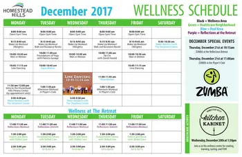 Activity Calendar of Homestead Hills, Assisted Living, Nursing Home, Independent Living, CCRC, Winston Salem, NC 1