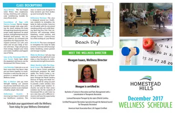 Activity Calendar of Homestead Hills, Assisted Living, Nursing Home, Independent Living, CCRC, Winston Salem, NC 2