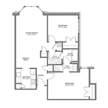 Floorplan of Springmoor Retirement Community, Assisted Living, Nursing Home, Independent Living, CCRC, Raleigh, NC 10