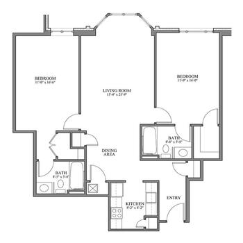 Floorplan of Springmoor Retirement Community, Assisted Living, Nursing Home, Independent Living, CCRC, Raleigh, NC 12