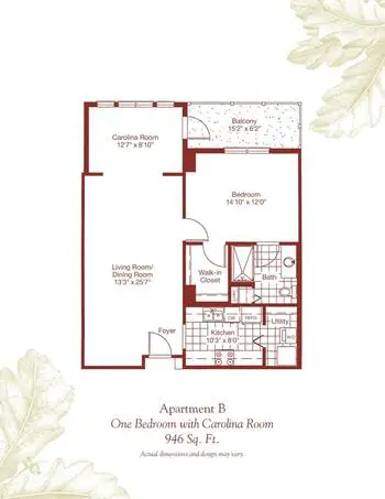 Floorplan of Deerfield, Assisted Living, Nursing Home, Independent Living, CCRC, Asheville, NC 4