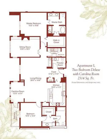Floorplan of Deerfield, Assisted Living, Nursing Home, Independent Living, CCRC, Asheville, NC 17