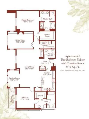 Floorplan of Deerfield, Assisted Living, Nursing Home, Independent Living, CCRC, Asheville, NC 18