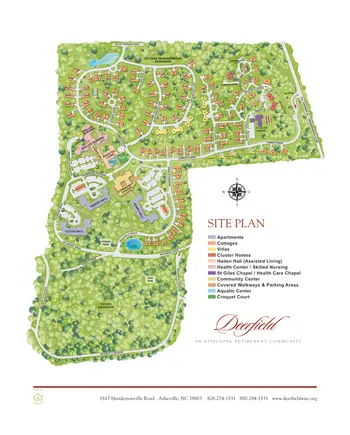 Campus Map of Deerfield, Assisted Living, Nursing Home, Independent Living, CCRC, Asheville, NC 4