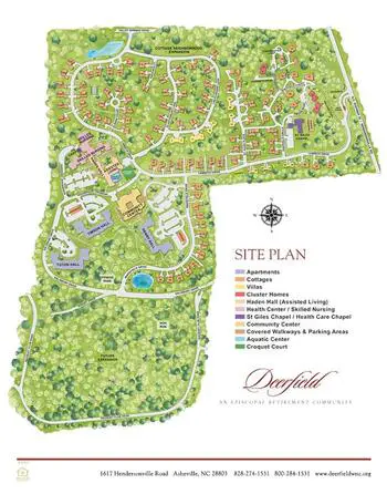 Campus Map of Deerfield, Assisted Living, Nursing Home, Independent Living, CCRC, Asheville, NC 5