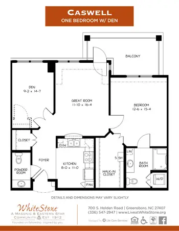 Floorplan of WhiteStone, Assisted Living, Nursing Home, Independent Living, CCRC, Greensboro, NC 3