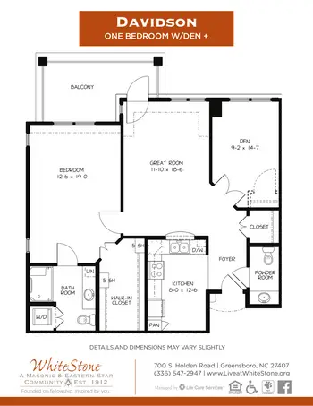 Floorplan of WhiteStone, Assisted Living, Nursing Home, Independent Living, CCRC, Greensboro, NC 5