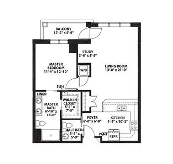 Floorplan of WhiteStone, Assisted Living, Nursing Home, Independent Living, CCRC, Greensboro, NC 8