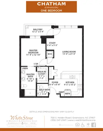 Floorplan of WhiteStone, Assisted Living, Nursing Home, Independent Living, CCRC, Greensboro, NC 7