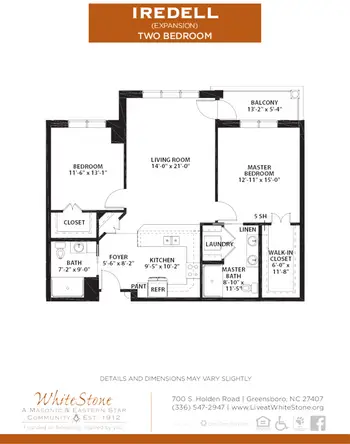 Floorplan of WhiteStone, Assisted Living, Nursing Home, Independent Living, CCRC, Greensboro, NC 11