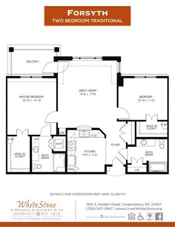 Floorplan of WhiteStone, Assisted Living, Nursing Home, Independent Living, CCRC, Greensboro, NC 17