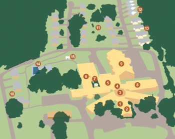 Campus Map of Pittsboro Christian Village, Assisted Living, Nursing Home, Independent Living, CCRC, Pittsboro, NC 1