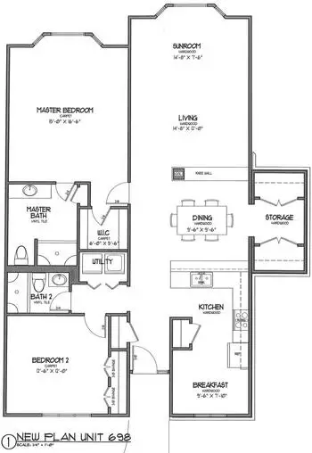 Floorplan of Penick Village, Assisted Living, Nursing Home, Independent Living, CCRC, Southern Pines, NC 2