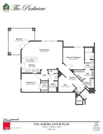 Floorplan of Penick Village, Assisted Living, Nursing Home, Independent Living, CCRC, Southern Pines, NC 5